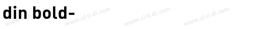 din bold字体转换